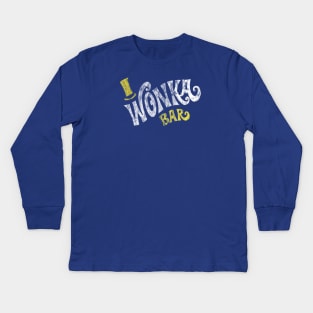 Distressed Wonka Bar Kids Long Sleeve T-Shirt